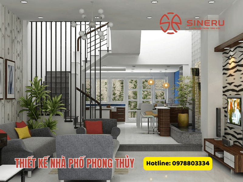 thiết kế nhà phố phong thủy